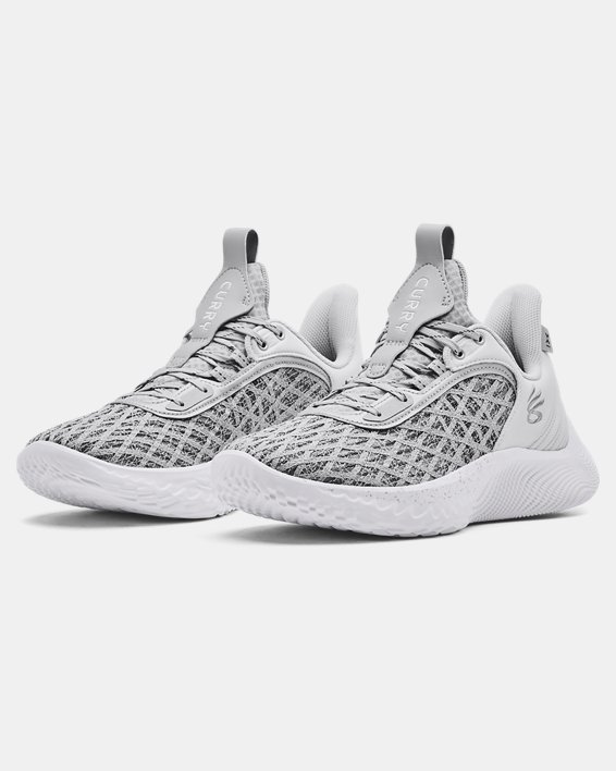 Unisex Curry Flow 9 Team Basketball Shoes, White, pdpMainDesktop image number 3